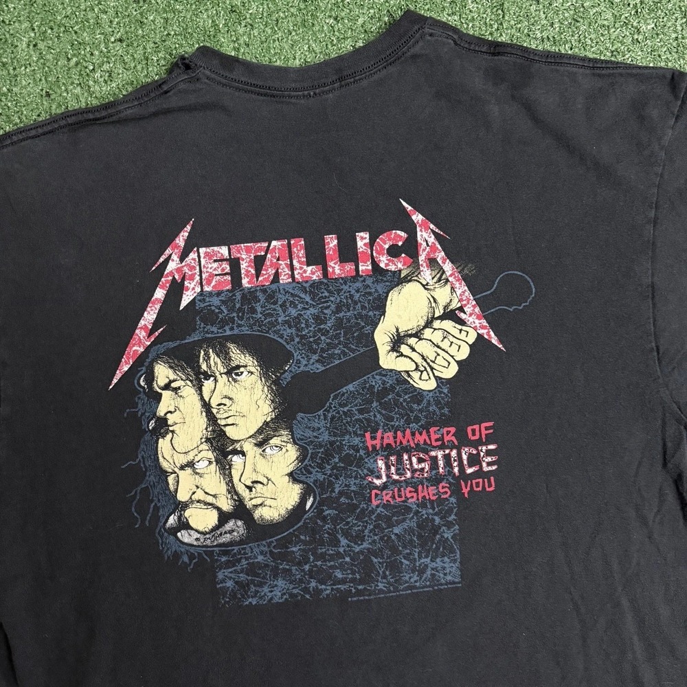Vintage Metallica Justice For All Men's 2XL T- Shirt 2007 Metal Band Y2K Black